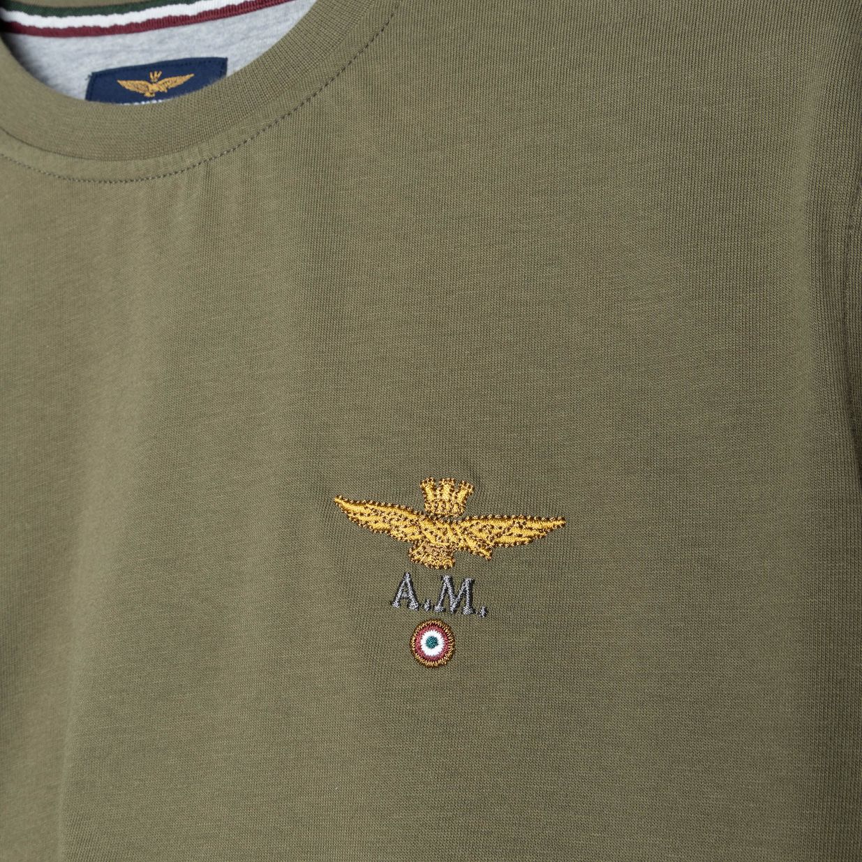 Tricou pentru bărbați Aeronautica Militare Essential green 3