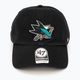 47 Brand NHL NHL San Jose Sharks CLEAN UP șapcă de baseball negru 4