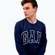 Hanorac pentru bărbați GAP Logo Crewneck blue navy 4