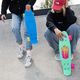 Skateboard clasic pentru copii LED Mechanics albastru PW 506 9