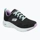 Pantofi de antrenament pentru femei SKECHERS Arch Fit Comfy Wave negru/lavandă 7