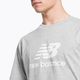 Tricou de antrenament pentru bărbați New Balance Essentials Stacked Logo Co gri NBMT31541AG 4