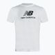 Tricou de antrenament pentru bărbați New Balance Essentials Stacked Logo Co alb NBMT31541WT 5
