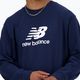 Bluză pentru bărbați New Balance Stacked Logo French Terry Crew nb navy 4