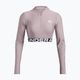 Femei Under Armour Heat Gear Rib 1/4 Zip tetra gri / alb top de formare 3