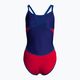 Costum de înot dintr-o bucată pentru femei arena Team Stripe Super Fly Back One Piece roșu-albastru 001195/477 2