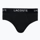 Slip pentru bărbați  Lacoste 8H3472 3 pary black/white/silver chine 2