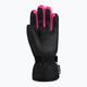 Mănuși de schi pentru copii Reusch Flash Gore-Tex negru/negru melange/roșu roz glo 8