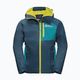 Jack Wolfskin Active Hike jachetă de ploaie pentru copii albastru marin-verde 1609251