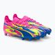 Cizme de fotbal pentru bărbați PUMA Ultra Ultimate Energy FG/AG roz luminos/albastru ultra/galben alertă 4