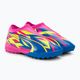 PUMA Match Ll Energy TT + Mid Jr cizme de fotbal pentru copii roz luminos/albastru ultra/galben alert 4