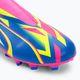 PUMA Ultra Match Ll Energy FG/AG Jr ghete de fotbal pentru copii roz luminos/albastru ultra/albastru/galben alertă 7