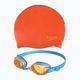 Speedo Jet V2 Kit de înot pentru copii Șapcă de cap + ochelari de protecție asortați portocaliu/roz 8