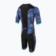 Combinezon de triathlon pentru bărbați ZONE3 Activate+ Tropical Palm Short Sleeve Full Zip Trisuit navy/blue 2