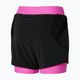 Pantaloni scurți de alergat pentru femei  Mizuno ER 4.5 2in1 black/pink 2
