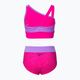 Costum de baie din două piese pentru copii Nike Water Dots Asymmetrical roz NESSC725-672 2
