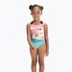 Speedo Costum de baie pentru copii cu imprimeu digital albastru și roz 8-0797015159 4