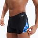 Boxeri de înot bărbați Speedo Allover Digi V-Cut negru/albastru 10