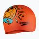 Șapcă de înot pentru copii Speedo Junior Printed Silicone portocalie/galbenă pentru copii 3