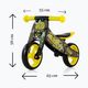 Bicicletă de echilibru Milly Mally Jake galben-neagră 2100 9