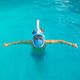 Mască integrală de snorkeling pentru copii AQUASTIC albastră SMK-01N 8
