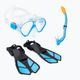 Set de snorkeling pentru copii AQUASTIC Mască + Aripioare + Tub albastru MSFK-01SN