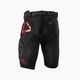 Pantaloni scurți de ciclism cu apărători pentru bărbați Leatt Impact 3DF 5.0 negru-roșii 5019000321 2