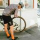 Șosete de ciclism POC Fluo Mid fluorescent orange 6