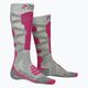 Șosete de schi pentru femei X-Socks Ski Silk Merino 4.0, gri, XSSSKMW19W 4