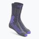 Șosete de trekking pentru femei Șosete X-Socks Trek X Merino gri violet melange/grișu melange