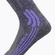 Șosete de trekking pentru femei Șosete X-Socks Trek X Merino gri violet melange/grișu melange 3