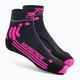Șosete de alergare pentru femei X-Socks Run Speed Two 4.0 dolomite grey/neon flamingo