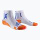 Șosete de alergare X-Socks Run Expert Ankle pentru bărbați, alb/portocaliu/albastru dewyce