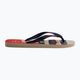 Șlapi Havaianas Top Nautical beige straw / navy blue / ruby red 9