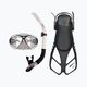 Set de scufundări Mares ABC Quest Travel Set mască + tub + aripioare alb-negru 410797 11