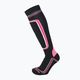 Șosete de schi pentru femei Mico Heavy Weight Primaloft negru/roz CA00119 4