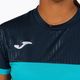 Tricou Joma Montreal SS fluor turquoise/navy 4