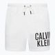 Bărbați Calvin Klein Medium Pantaloni scurți de înot cu cordon, alb