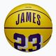 Minge de baschet pentru copii Wilson NBA Player Icon Mini Lebron yellow mărime 3