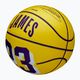 Minge de baschet pentru copii Wilson NBA Player Icon Mini Lebron yellow mărime 3 3