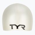 Cască de înot pentru copii  TYR Wrinkle-Free Silicone white