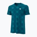 Tricou de tenis Wilson PWR SMLS Henley III albastru pentru bărbați WRA804502