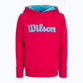 Tricou de tenis Wilson pentru copii Script Cotton PO Hoody roz WRA769221