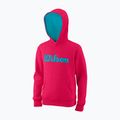 Tricou de tenis Wilson pentru copii Script Cotton PO Hoody roz WRA769221 5