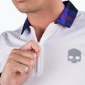 Tricou polo de tenis pentru bărbați HYDROGEN Tartan alb și violet T00518E82 2