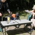 Masă pliabilă de camping + scaune KADVA CAMPtable set pentru 4-6 persoane gri 21