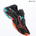 Încălțăminte de volei Mizuno Wave Lightning Z8 black/neon flame/peacock blue 9