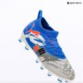 Încălțăminte de fotbal pentru copii PUMA Future 8 Match Forever FG/AG Jr white/ultra blue/feather gray/puma black/glowing red 9