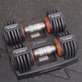 Set de haltere reglabile TREXO 2 x 5,75 kg negre 13