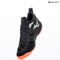 Încălțăminte de volei Mizuno Wave Dimension black/neon flame/peacock blue 9